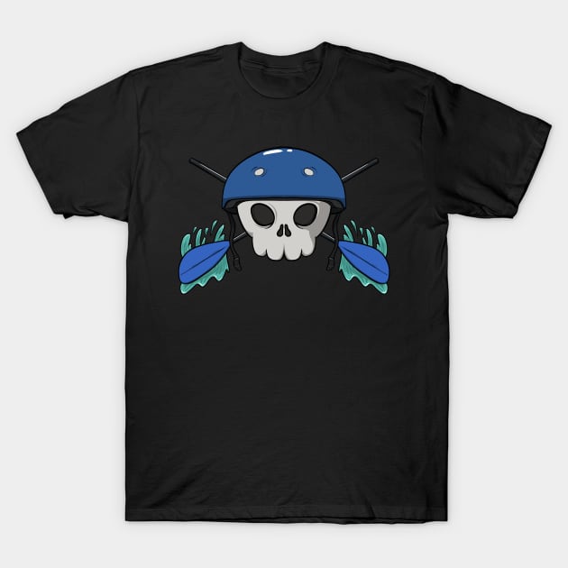 Rafting crew Jolly Roger pirate flag (no caption) T-Shirt by RampArt